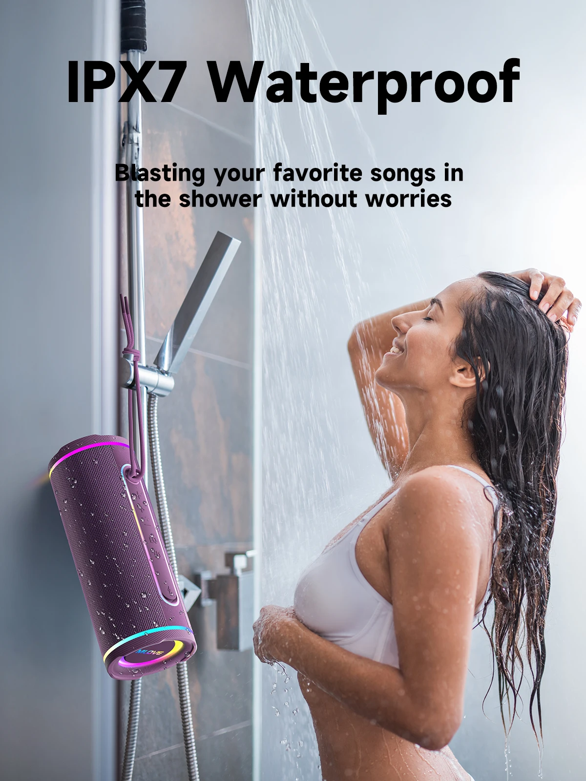 MLOVE Portable Bluetooth Speak - Portable Bluetooth Speaker Waterproof Ipx7 review and price