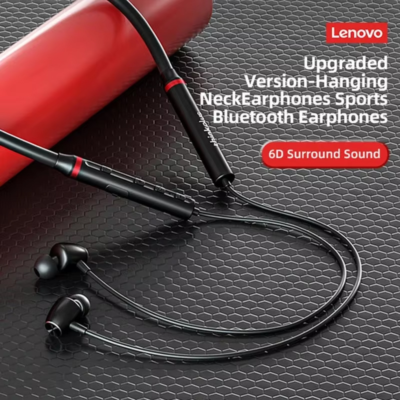 100% Origial Lenovo HE05X Blue - Magnetic Neckband Sports Earphones review and price